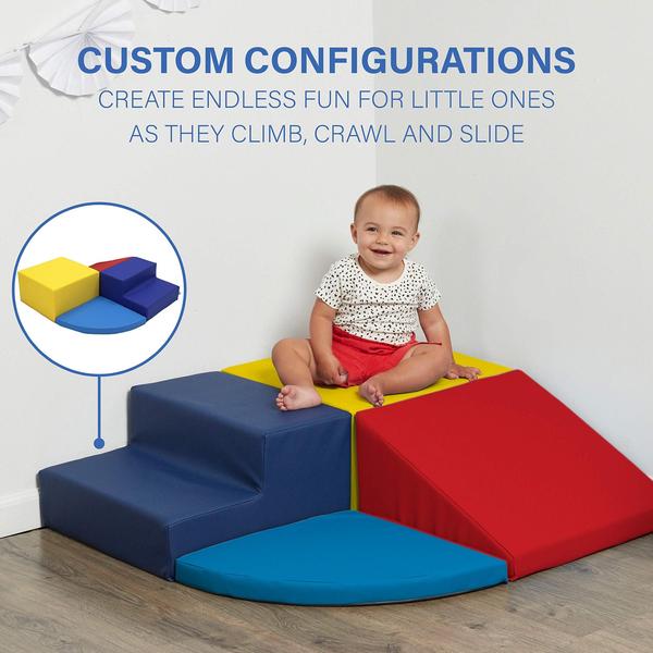 Imagem de Playtime Corner Climber SoftScape para crianças pequenas azul/vermelho