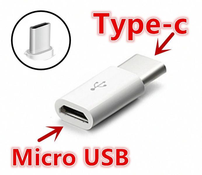 Imagem de Plug Adaptador Micro Usb V8 Femea X Usb Tipo C Macho Premium