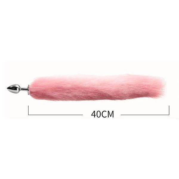 Imagem de Plug Anal Cauda de Raposa 40 cm - Rosa