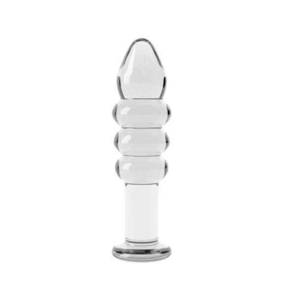 Imagem de Plug Anal de Vidro 13x3cm Preto - Glass Romance - Lovetoy