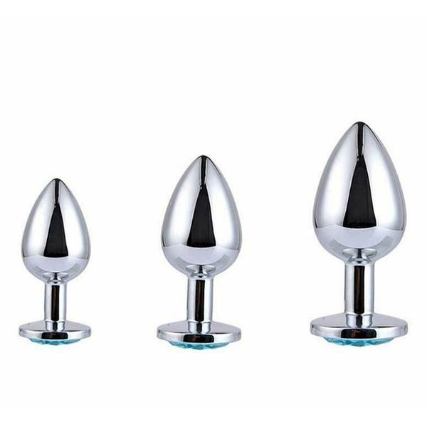 Plug Anal Dilatador Iniciante em Metal Joia Tamanho Pequeno Sex Shop - Plug  Sexual