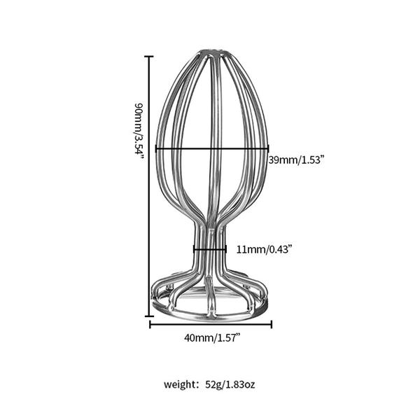 Imagem de Plug anal em Aço Inoxidável Vazado Grande