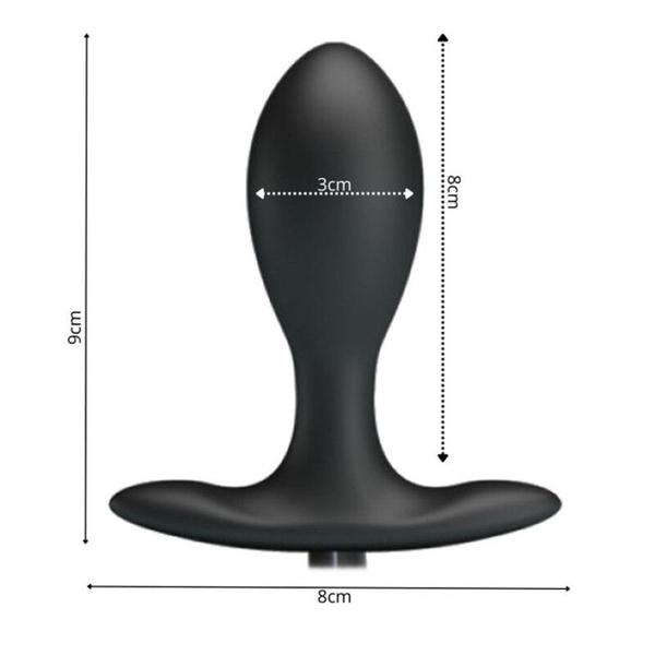männer anal befriedigung Plug Anal Inflável com Esfera Estimulante em Silicone Macio Preto 9cm  Pretty Love - Plug Sexual