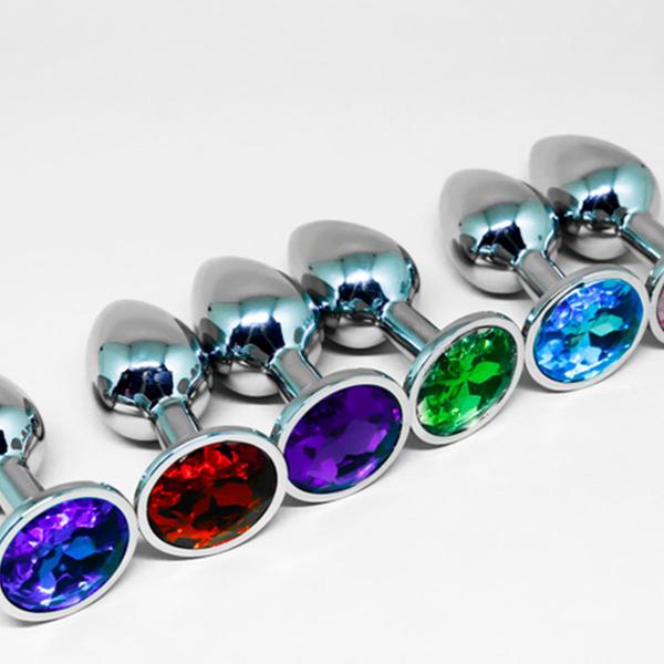 Plug Anal Jóia Aço Inox Confortável Varias Cores - Plug Sexual
