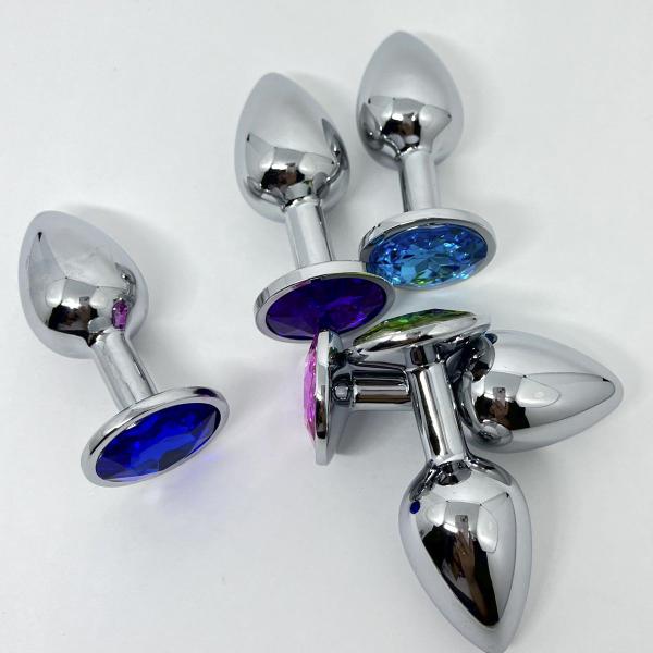 plug anal com joia Plug Anal Pedra Jóia No Cú Inox Todos Os Tamanhos