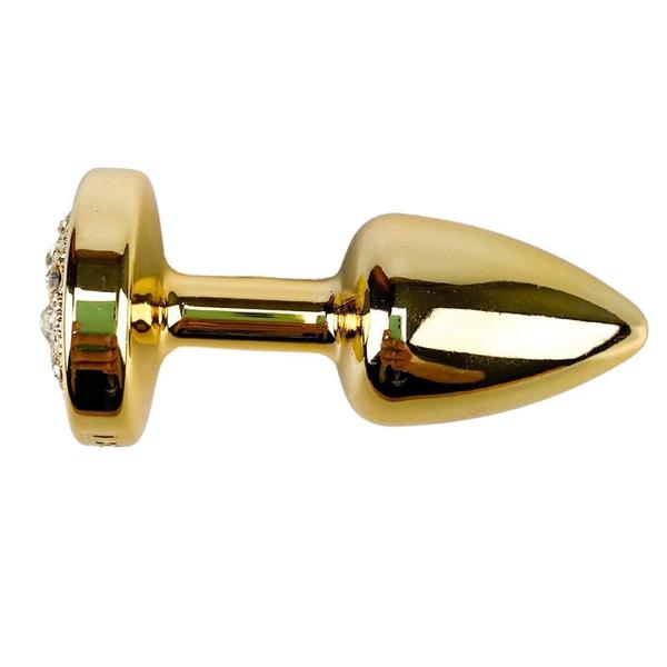 Imagem de Plug Anal Less Pequeno em ABS Dourado com Strass