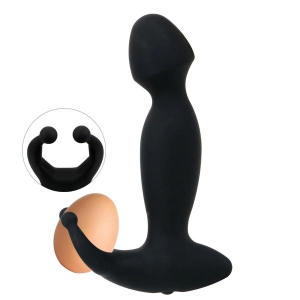 Plug Anal Masculino Feminino Próstata Ânus com Vibrador e Anel Peniano Silicone - Taiwan Collection Imagem de Plug Anal Masculino Feminino Próstata Ânus com Vibrador e Anel Peniano Silicone