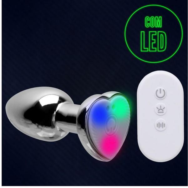 Plug Anal Metal Led 12 Vibraes Tamanho P Vipmix - Plug Sexual - Magazine Resis Plug Anal Metal Led 12 Vibraes Tamanho P Vipmix - Plug Sexual - Magazine Resis