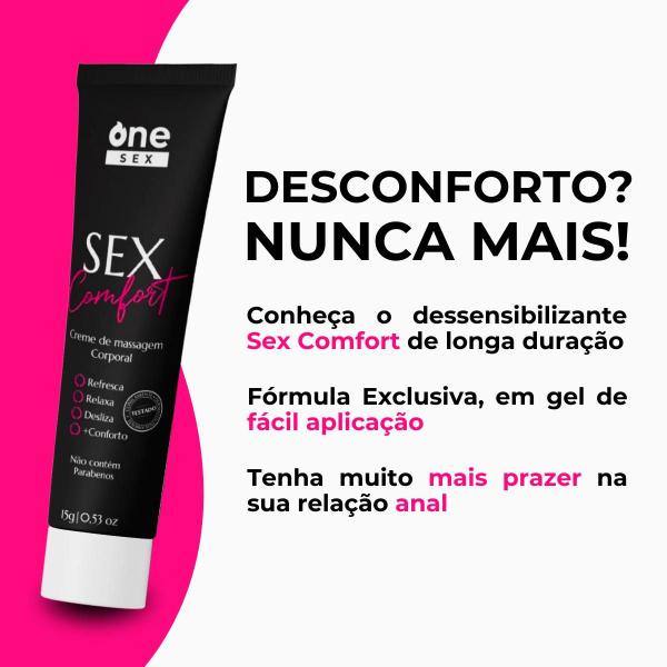 Imagem de Plug Anal P + Plug Anal M + Ducha Higiênica Intima 230ml + Gel Lubrificante Sex Comfort + Vibrador Ponto G Liso