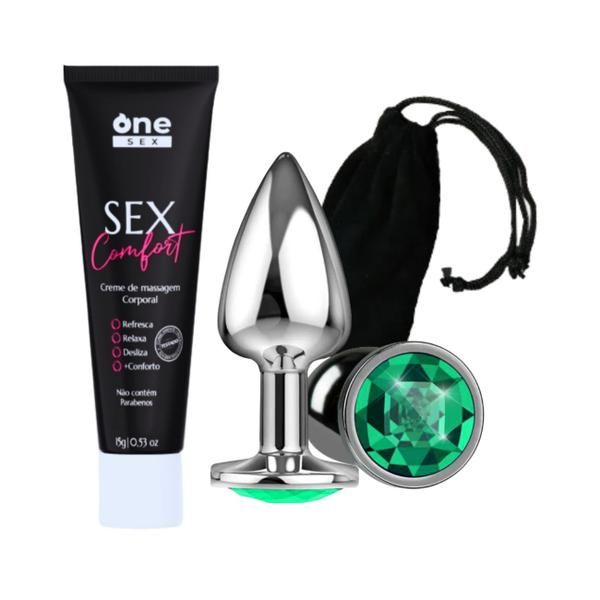 Plug Anal Tamanho G E Sex Comfort Lubrificante Anal - sexy import Imagem de Plug Anal Tamanho G E Sex Comfort Lubrificante Anal