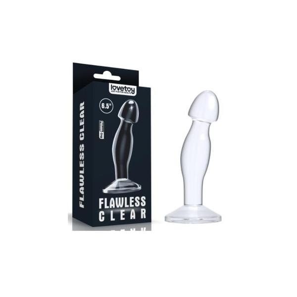 Plug Anal Transparente 16cm Flawless Clear - Lovetoy Imagem de Plug Anal Transparente 16cm Flawless Clear - Lovetoy