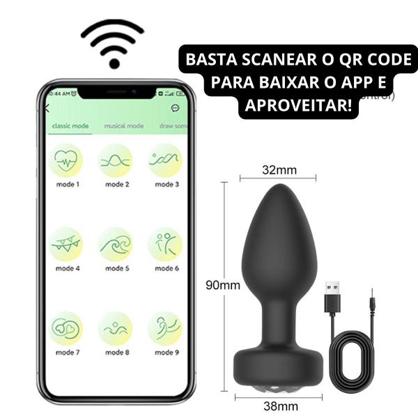 Plug Anal Vibrador Bluetooth Controle no Celular 10 Modos de Vibrao - Plug  Sexual - Magazine Attaleaspeciosa