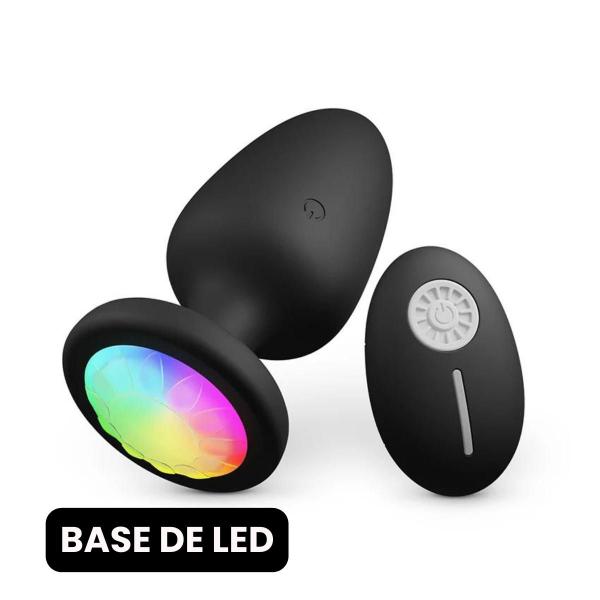 Imagem de Plug Anal Vibratório de LED com Controle de Silicone Recarregável IPX7