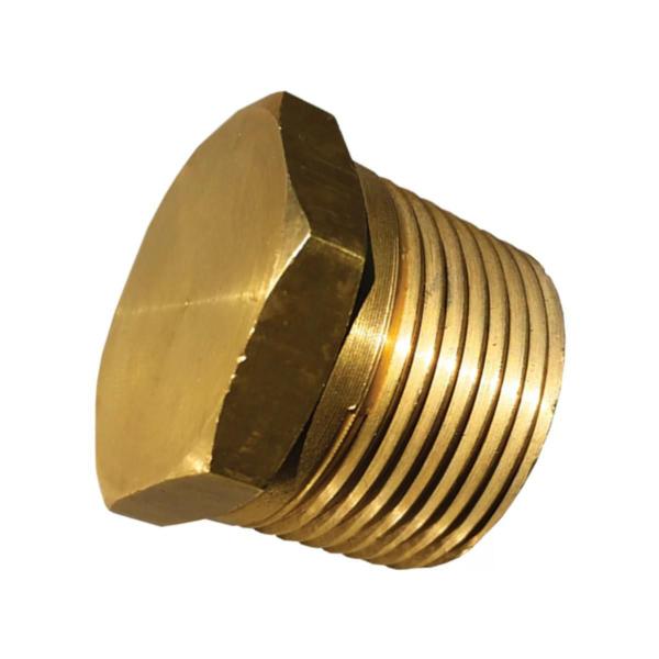 Imagem de Plug Rosca Tampão Para Tubulação Macho Metal Dourado 1/2''