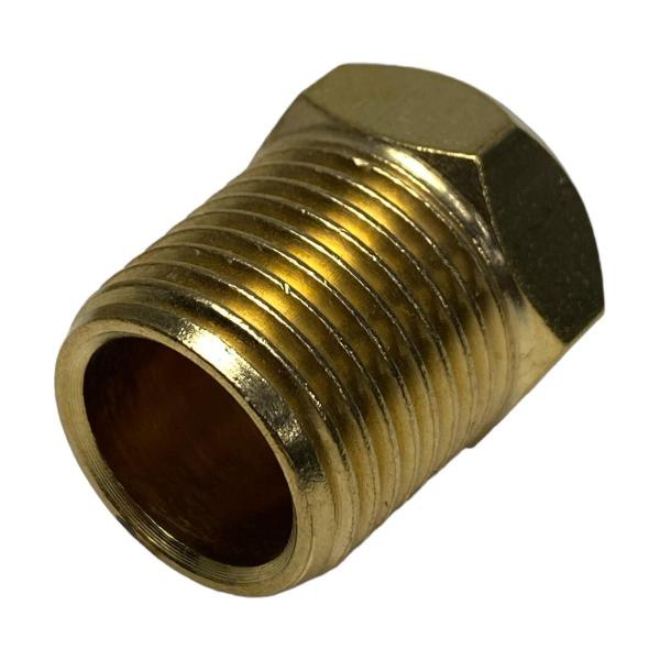 Imagem de Plug Rosca Tampão Para Tubulação Macho Metal Dourado 1/2''