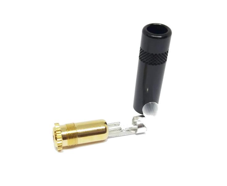 Imagem de Plug santo angelo jack p2 linha stereo femea - preto