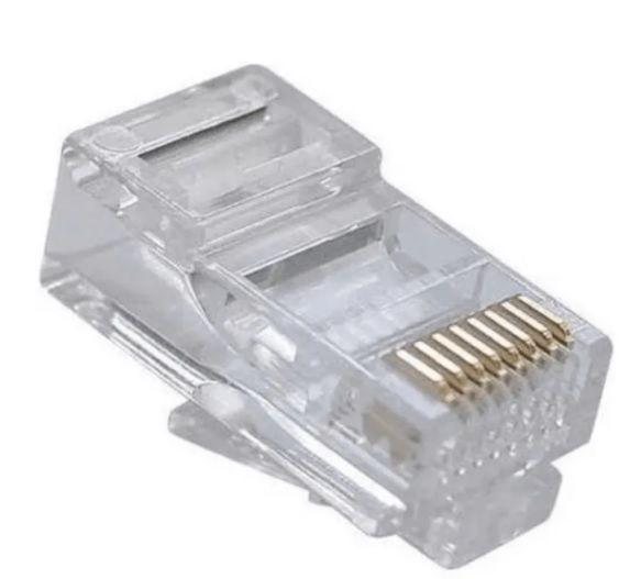 Imagem de Plugue de conexao para cabos de internet modelo rj45 cat5