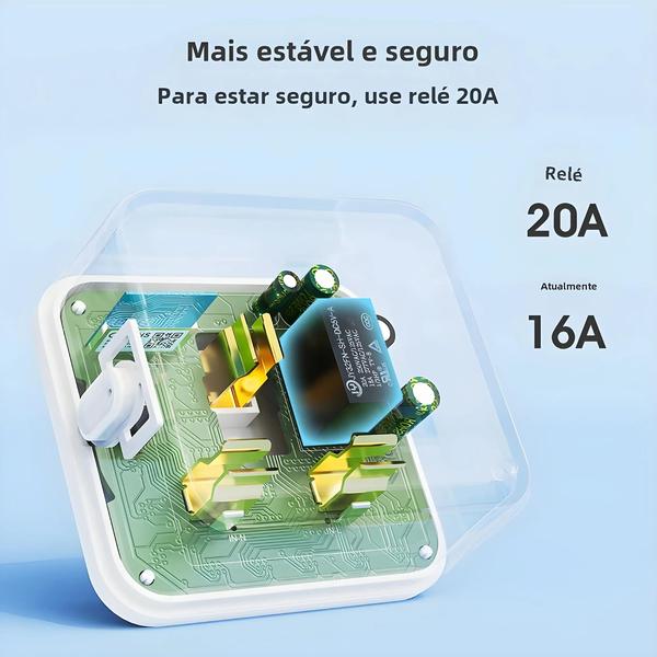 Imagem de Plugue Inteligente WiFi Universal 16A com Temporizador e Monitor de Energia - Reino Unido