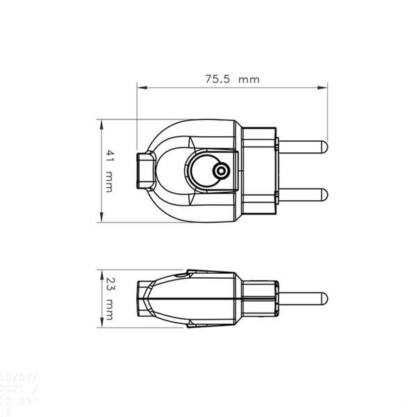 Imagem de Plugue Macho 2P 250 V 20 A Tramontina Preto