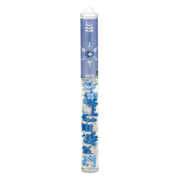 Imagem de PLUS PLUS  Mini Maker Tube  Flocos de Neve de Inverno  70 Peças, Brinquedo de Caule de Construção de Construção, Mini Blocos de Quebra-Cabeça Interligados para Crianças