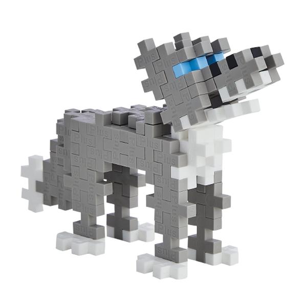 Imagem de Plus Plus - Mini Maker Tube - Lobo Cinzento - 70 Peças, Brinquedo de Caule de Construção de Construção, Mini Blocos de Quebra-Cabeça Interligados para Crianças