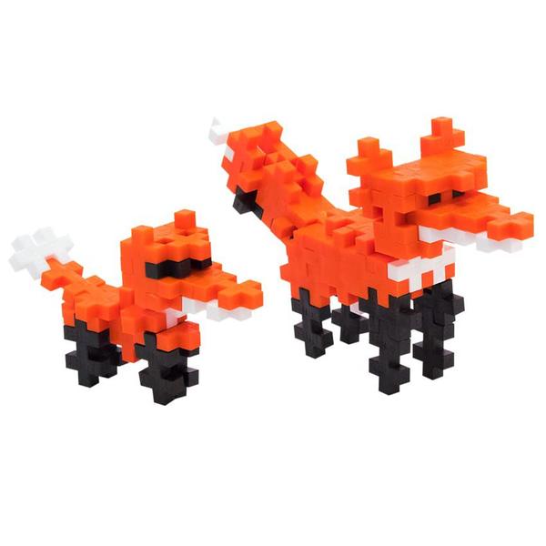 Imagem de PLUS PLUS  Mini Maker Tube  Red Fox  70 Peças, Construção de Construção Tronco Brinquedo, Intertravamento Mini Puzzle Blocks para Crianças