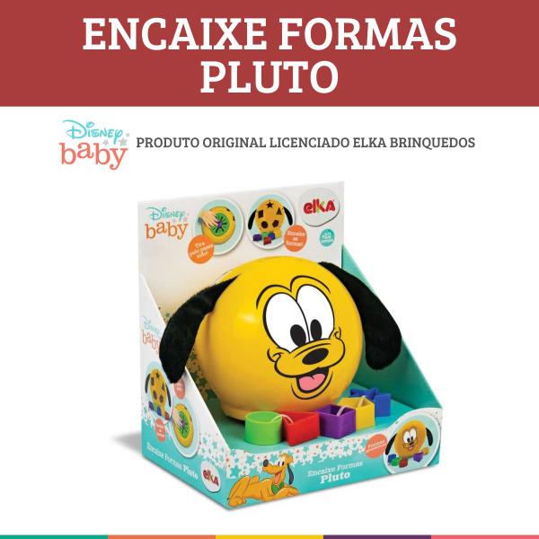 Imagem de Pluto Encaixe Formas Disney Baby Licenciado Educativo Elka