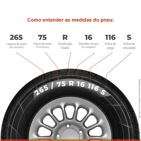 Imagem de Pneu 265/75R16 Sunset All Terrain TA 116S Letras Brancas