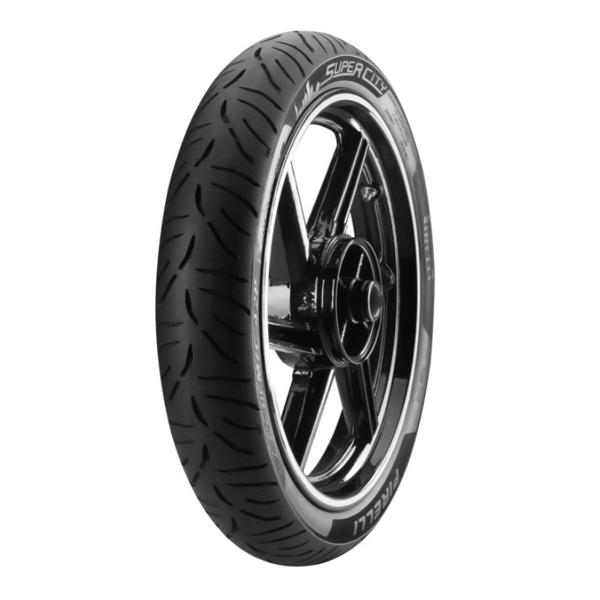 Pneu 275.18 Pirelli Super City Dianteiro Com Camara Cbx200 Strada Titan Dafra Yes125 Gsr Ybr Factor Rd135