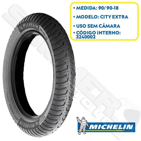 Imagem de Pneu 90-90-18 City Extra Michelin (sem Câmara)