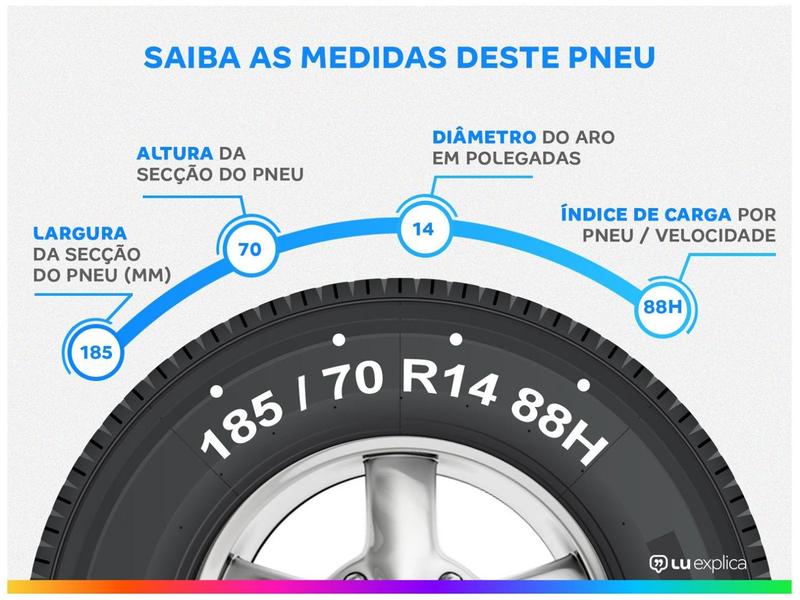 Imagem de Pneu Aro 14” 185/70R14 Pirelli 88H Formula Evo