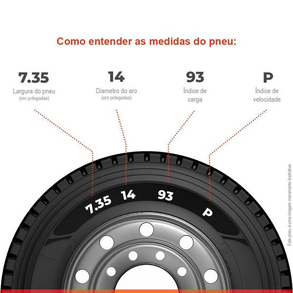 Imagem de Pneu Aro 14 7.35-14 Technic T-700 93P TL