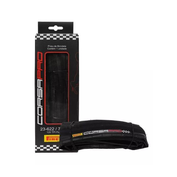 Imagem de Pneu aro 700 x 23 bike speed Pirelli Corsa Pro kevlar sem arame