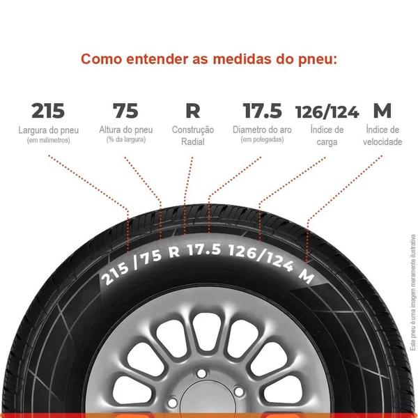 Imagem de Pneu Continental Aro 17.5 215/75R17.5 126/124M 12PR Conti Hybrid LA3