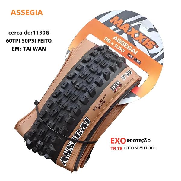 Imagem de Pneu de Bicicleta Maxxis Assegai 27.5/29x2.5" - Downhill, Anti-Furo e Desmontável Rápido