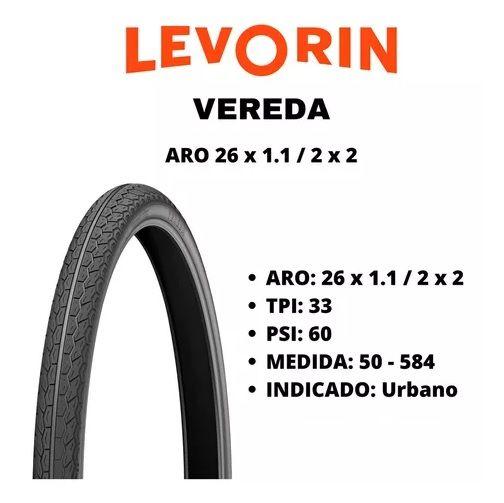 Imagem de Pneu DE BIKE Aro 26x1.1/2x2 Vereda Liso LEVORIN 