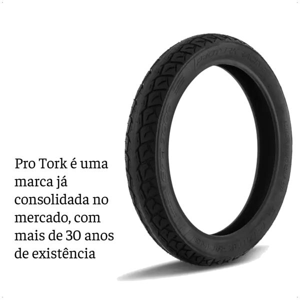 Imagem de Pneu de Moto Dianteiro Aro 17 2.50 Câmara de Ar Pro Tork - PND-02