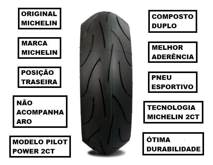 Imagem de Pneu De Moto Michelin Traseiro 654 190/55-17 Pilot Power 2 CT Z 800