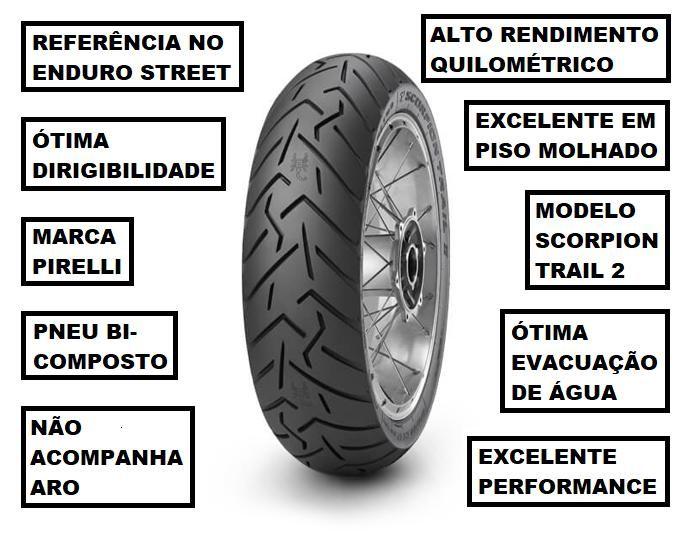 Imagem de Pneu De Moto Pirelli Traseiro 160/60-17 Scorpion Trail II Cb 500 X