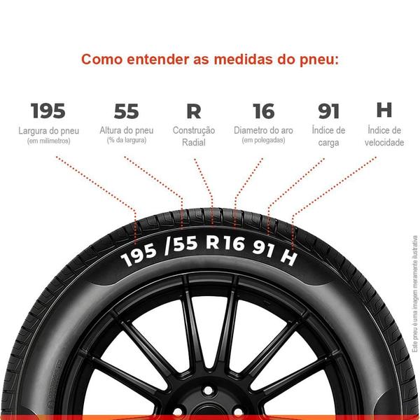 Imagem de Pneu Durable Aro 16 195/55R16 91H Confort F01 Extra Load