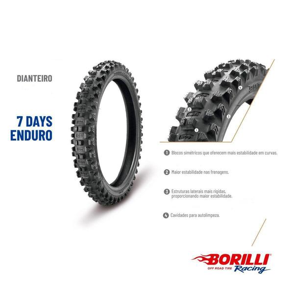 Imagem de Pneu Moto Dianteiro Borilli 90/100-21 Enduro 7 Day