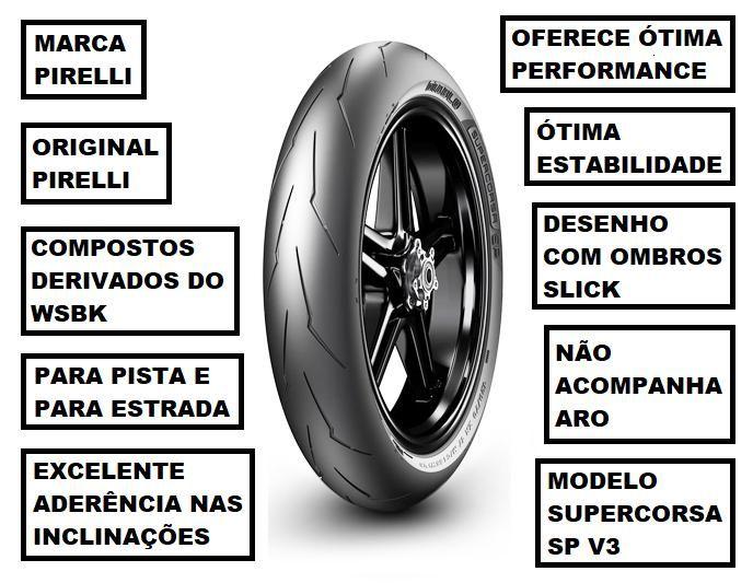 Imagem de Pneu Pirelli Dianteiro 110/70-17 Diablo Supercorsa Sp V3 Yamaha Fazer 250