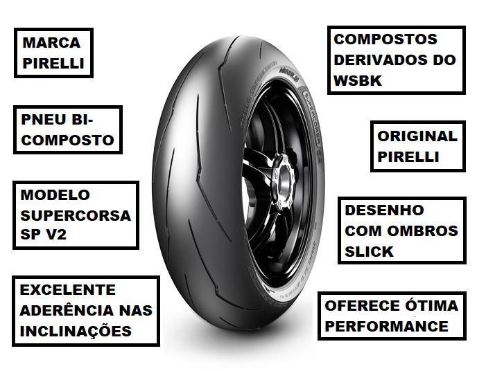 Imagem de Pneu Pirelli Traseiro 451 190/55-17 Diablo Super corsa SP V2 CB 650F