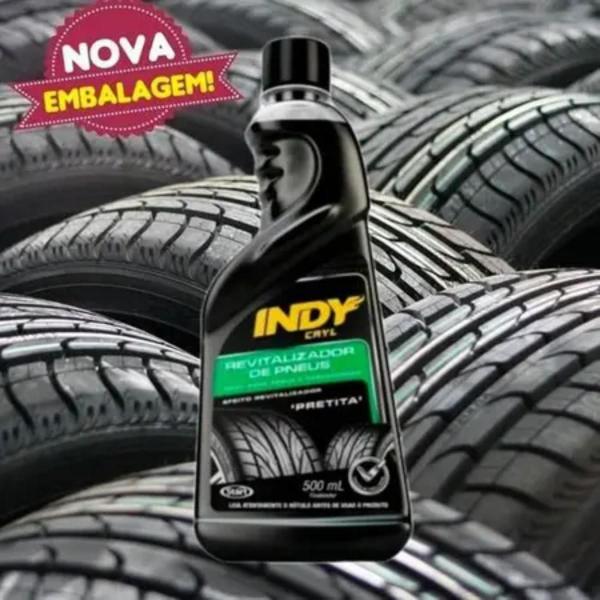 Imagem de Pneu Pretinho Revitalizador de Pneus Indy 500ml kit 6 unid