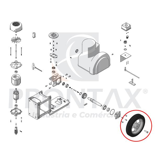 Imagem de Pneu Roda Motor Pivotante Robô - Original Peccinin