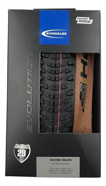 Imagem de Pneu Schwalbe Racing Ralph 29x2,25 Addix Evo Super Race Cor Preto Com Marrom