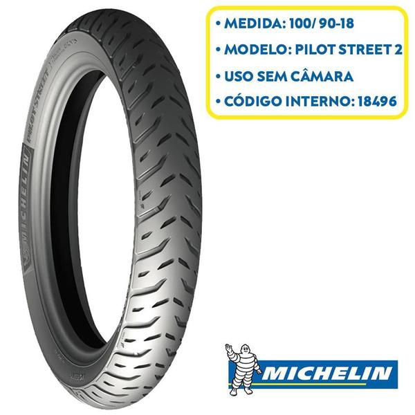 Imagem de Pneu Tras 100-90-18 Cg/ Fan/ Titan 125-150-160 Michelin