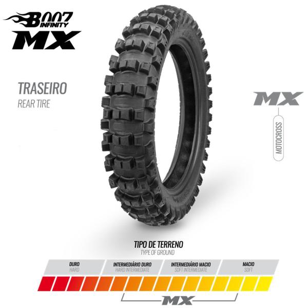 Imagem de Pneu Traseiro Borilli Mx 007 Medium Soft 100/90-19