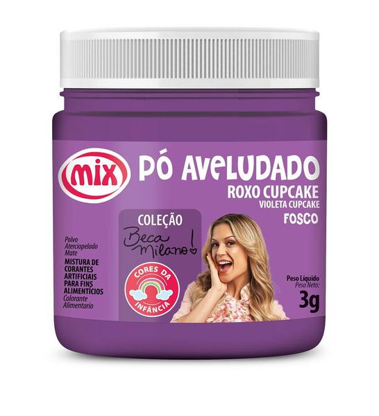 Po Aveludado Roxo Cupcake 3g Mix - MIX Ingredientes Imagem de Po Aveludado Roxo Cupcake 3g Mix