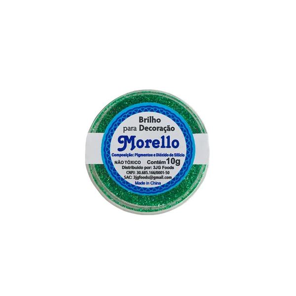 Pó Brilho para Decoração Verde 10Gr - Morello Imagem de Pó Brilho para Decoração Verde 10Gr - Morello